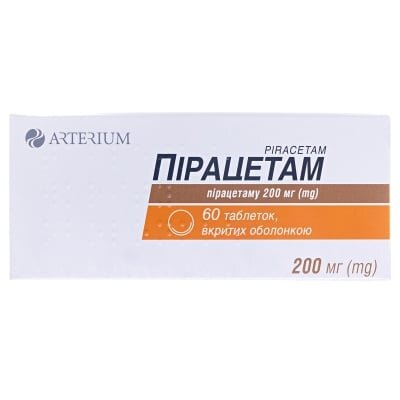Пірацетам таблетки, в/о по 200 мг №60 (10х6)