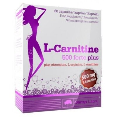 Жироспалювач Olimp L-Carnitine 500 Forte Plus, 60 капсул