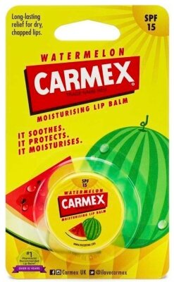 Бальзам для губ Carmex SPF15 зі смаком Кавуна, 7,5 г баночка