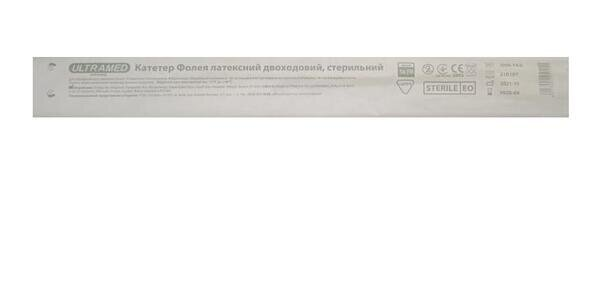 Катетер урологічний Ultramed тип Фолея 14 Fr, 2-ходовий, 1 штука