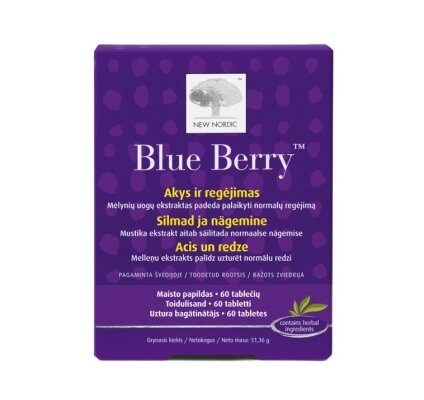 Вітаміни New Nordic Blue Berry для покращення зору таблетки №60