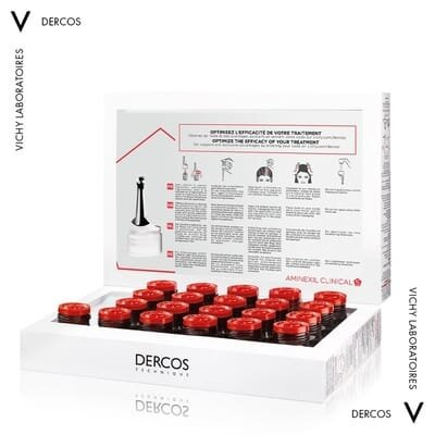 Комплексний засіб для волосся Vichy Dercos Aminexil Clinical 5 проти випадіння для жінок, 21 шт х 6 мл