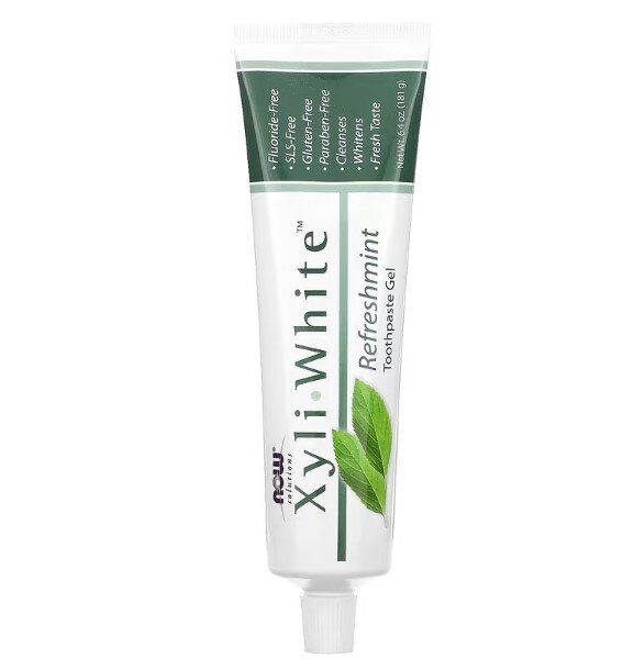 Зубна гель-паста Now Solutions Xyli White освіжаюча м'ята, 181 г