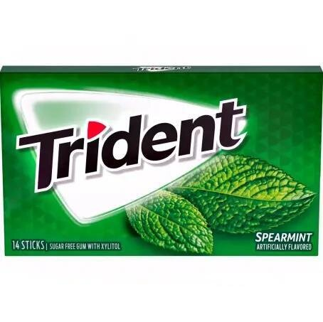 Жувальна гумка Trident spearmint, 14 штук