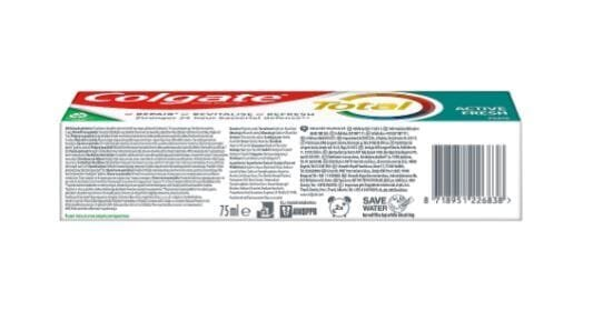 Зубна паста Colgate Total Active Fresh, 75 мл
