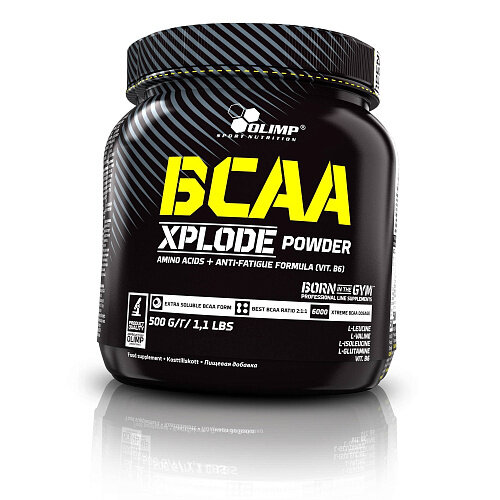 Амінокислота Olimp BCAA Xplode з глютаміном, фруктовий пунш, 500 г