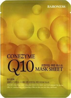 Маска тканинна для обличчя Baroness Coenzyme Q10 Антивікова з коензимом Q10, 21 мл