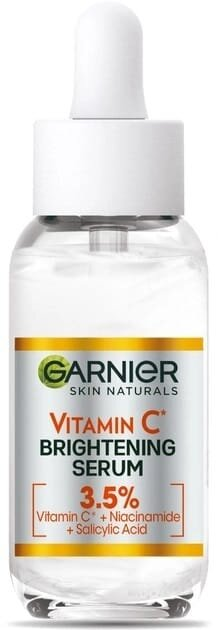 Сироватка для обличчя Garnier Skin Naturals з вітаміном С для зменшення видимості пігментних плям, вирівнювання тону та сяяння шкіри, 30 мл