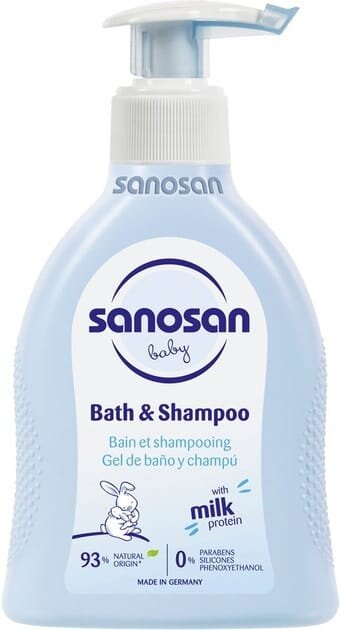 Шампунь-гель дитячий Sanosan Baby для купання 2 в 1, 200 мл