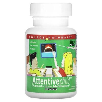 Комплекс для дітей Source Naturals Attentive Child, 60 таблеток