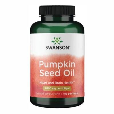Олія з насіння гарбуза Swanson Pumpkin Seed Oil 1000 мг, 100 гелевих капсул