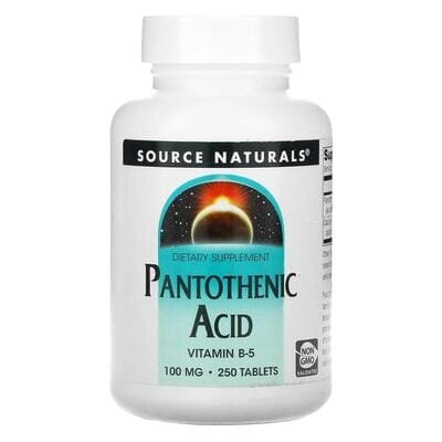 Пантотенова кислота Source Naturals Pantothenic Acid 100 мг, 250 таблеток