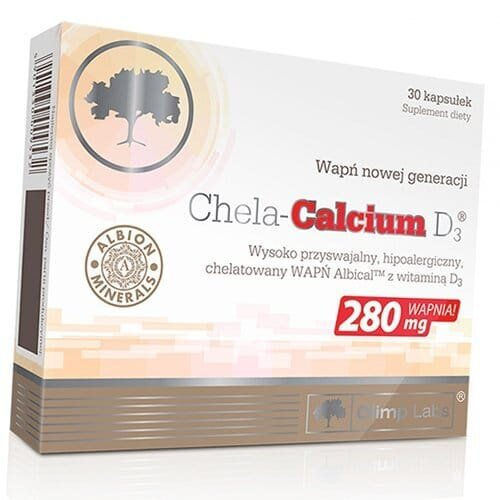 Хелат Кальція з вітаміном Д3 Olimp Chela-Calcium D3, 30 капсул
