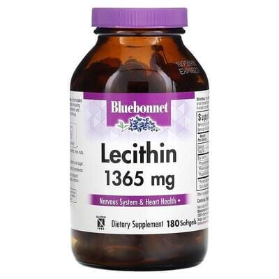 Лецитин Bluebonnet Nutrition Lecithin 1365 мг, 180 м'яких желатинових капсул