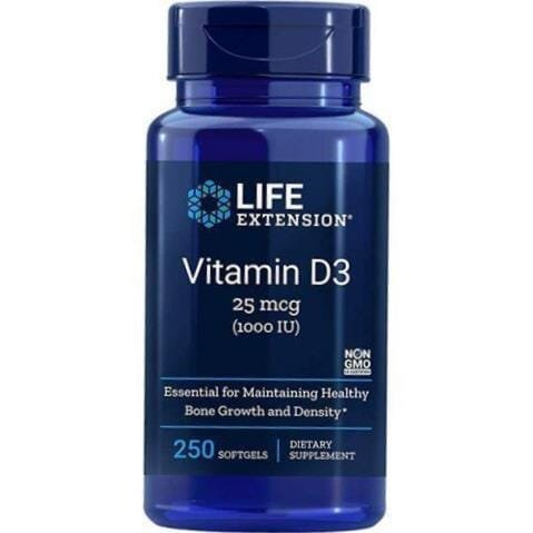 Вітамін D3 Life Extension Vitamin D3 1000, 250 гелевих капсул