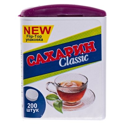 Сахарин Classic flip-top таблетки по 0.1 г №200 у бан.