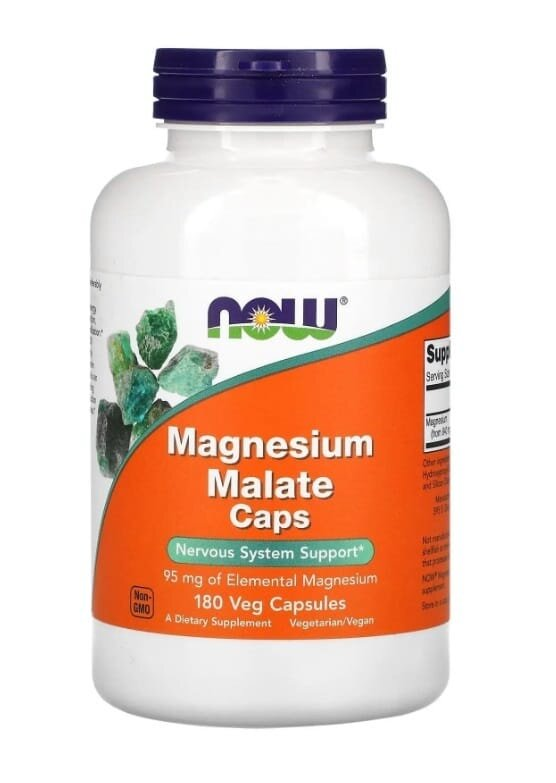 Магній малат NOW Magnesium Malate вег. капсули №180