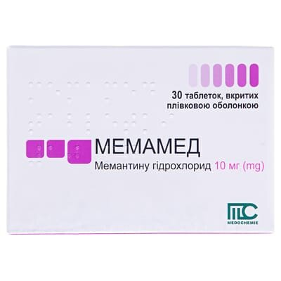 Мемамед таблетки, в/плів. обол. по 10 мг №30 (10х3)