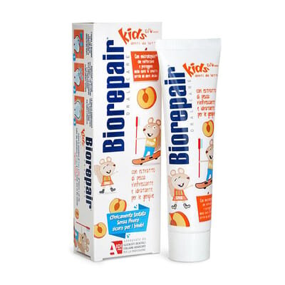 Зубна паста Biorepair Kids Milk Teeth Веселе мишеня, зі смаком персика, 50 мл