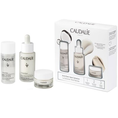 Набір Caudalie Vinoperfect Set (Сироватка для обличчя 30мл, Денний крем для обличчя 15мл, Концентрована есенція для обличчя 50мл)