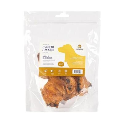 Ласощі для собак Natural Вим'я яловиче, 250 г