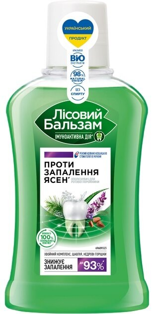 Ополіскувач для порожнини рота Лісовий Бальзам Проти запалення ясен, 250 мл