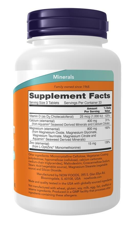 Магній та Кальцій NOW Magnesium & Calcium таблетки №100