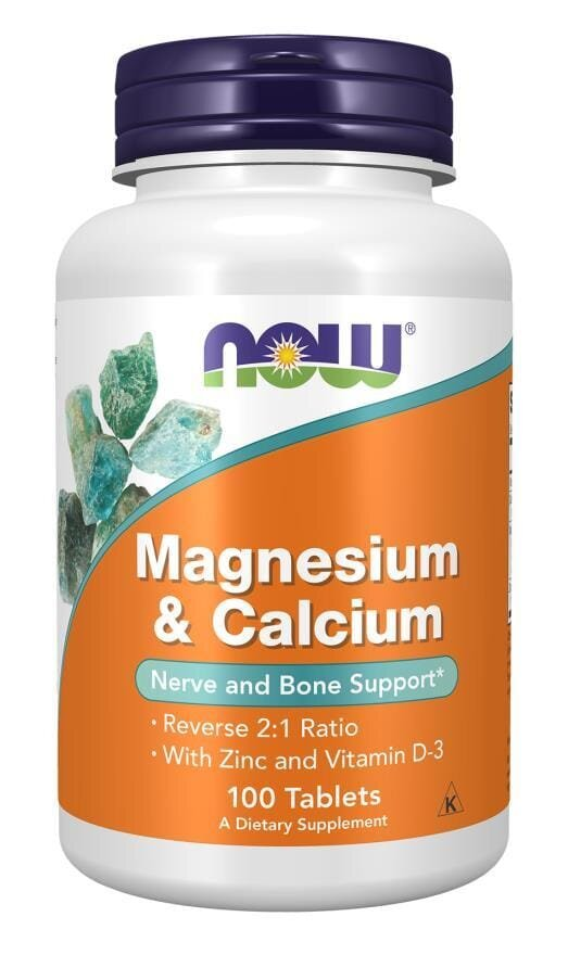 Магній та Кальцій NOW Magnesium & Calcium таблетки №100