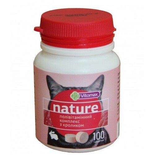 Полівітамінний комплекс Vitomax Nature для котів з кроликом, 100 таблеток