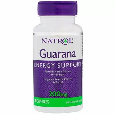 Гуарана Natrol Guarana 200 мг, 90 капсул