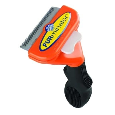 Фурмінатор для собак з довгою шерстю Furminator, помаранчевий 66х8 мм (копія оригіналу, з кнопкою)