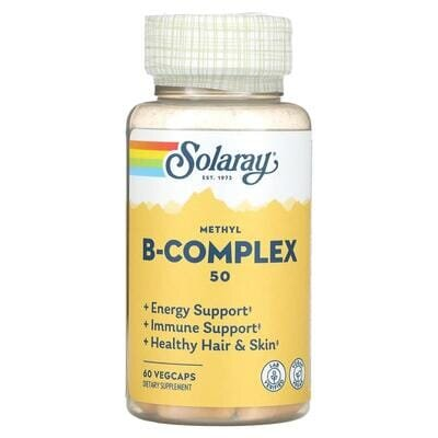 Вітаміни групи В Solaray Methyl B-Complex 50, 60 вегетаріанських капсул