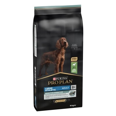 Корм сухий Purina Pro Plan Large Athletic Adult 2+ Sensitive Digestion для собак великих порід з чутливим травленням, з ягням, 14 кг