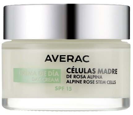 Крем для обличчя Averac Essential SPF15 денний противіковий із стовбуровими клітинами альпійської троянди, 50 мл