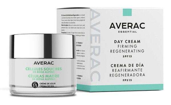 Крем для обличчя Averac Essential SPF15 денний противіковий із стовбуровими клітинами альпійської троянди, 50 мл