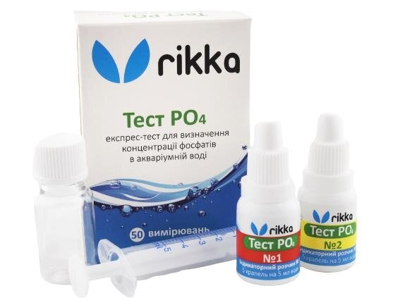 Тест PO4 Rikka для визначення концентрації фосфатів в акваріумній воді