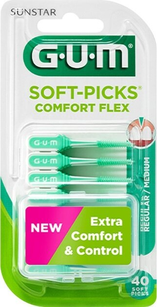 Набір інтердентальних щіток GUM Soft Picks Comfort Flex, стандартна, 40 шт