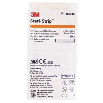 Стрічки для безшовних закритих ран Steri-Strip R1546, розмір 6 мм х 100 мм, 1 штука