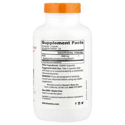Метилсульфонілметан Doctor's Best MSM with OptiMSM, 360 капсул