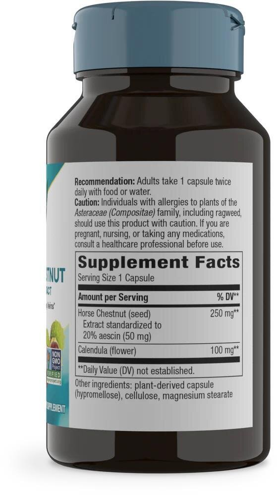 Екстракт кінського каштана Nature's Way Horse Chestnut Premium Extract 250 мг, 90 веганських капсул