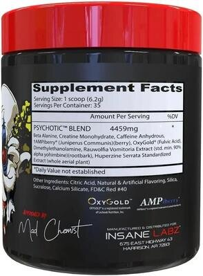 Передтренерувальний комплекс Insane Labz Psychotic Вишневий лайм, 247 г