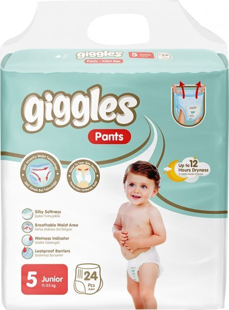 Підгузки-трусики Giggles Junior дитячі, розмір 5, 11-25 кг, 24 шт