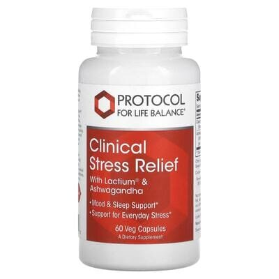 Ашваганда та Лактіум Protocol for Life Balance Clinical Stress Relief, 60 вегетаріанських капсул
