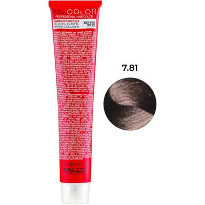 Крем-фарба для волосся Palco Professional Color № 7.81 світло-русявий коричнево-попелястий, 100 мл