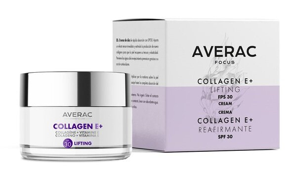 Крем для обличчя Averac Focus Collagen E+ SPF30 денний ліфтинг з колагеном і вітаміном Е, 50 мл