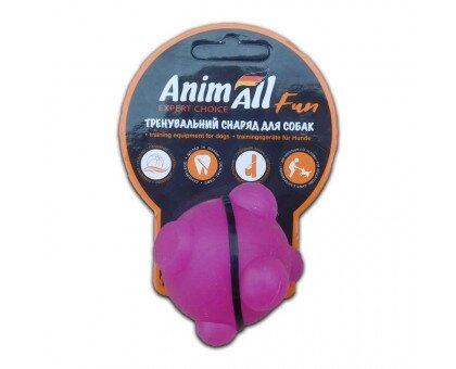 Іграшка для собак AnimAll Fun Expert Choice куля молекула, фіолетова, 5 см