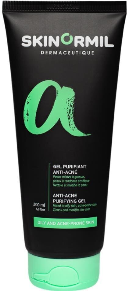 Гель очищуючий для обличчя та тіла Skinormil Anti-Acne для комбінованої, жирної та проблемної шкіри, 200 мл