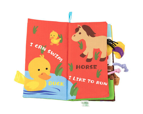 Іграшка-книжка Baby Team 8725 текстильна Хвостики від 9 місяців