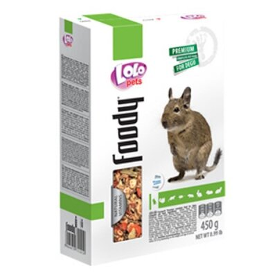 Корм повнораціонний Lolo Pets для дегу, 450 г