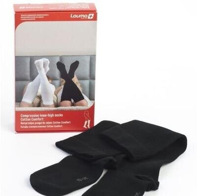 Гольфи компресійні Lauma Medical Cotton Comfort AD 204 з миском, 1 клас компресії, колір чорний, розмір 42-44